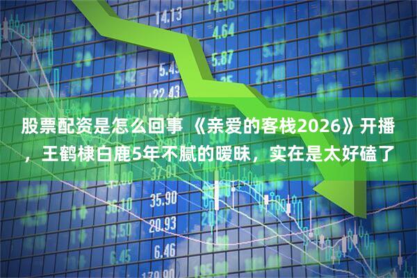 股票配资是怎么回事 《亲爱的客栈2026》开播，王鹤棣白鹿5年不腻的暧昧，实在是太好磕了
